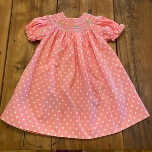 Rosalina Spring Flowers Smocked Bishops Dress